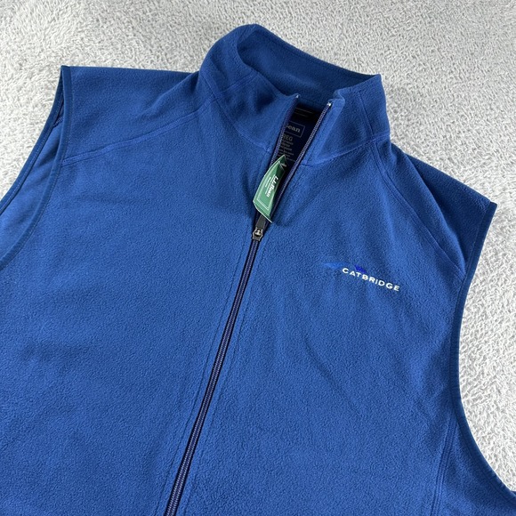 L.L. Bean Fleece Vest Mens 2xl Blue Full Zip Light‎ Weight Fitness NWT 278049 - Picture 2 of 10